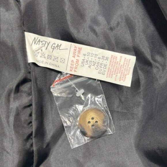 Share BRAND NEW Black Faux Leather Jacket - NASTY GAL - Outta The Way - Picture 2 of 6